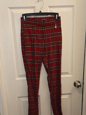 Tommy Hilfiger Red Plaid Skinny Pants